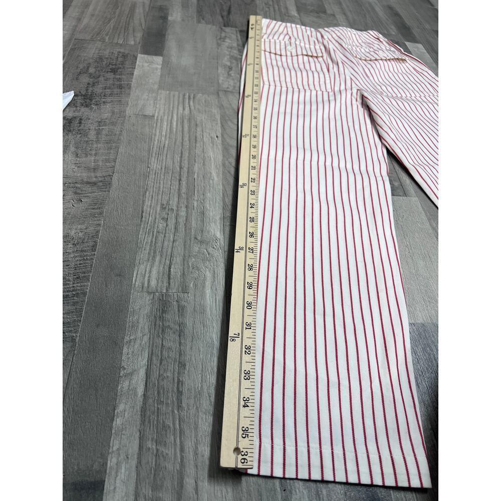 Brixton Striped Pant Womens 24 Red White Straight Leg Workwear Utility Carpenter - Picture 6 of 7